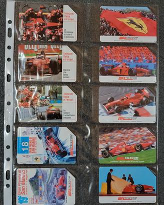 🏎️  Collezione 10 Schede Telefoniche Ferrari F1
