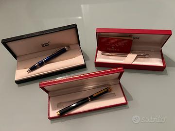 Penne a sfera Montblanc, Cartier, Caran d’Ache
