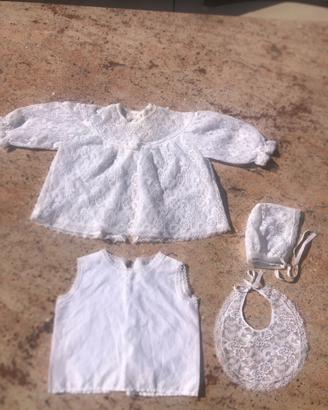 Set di battesimo vintage anni '70 in pizzo