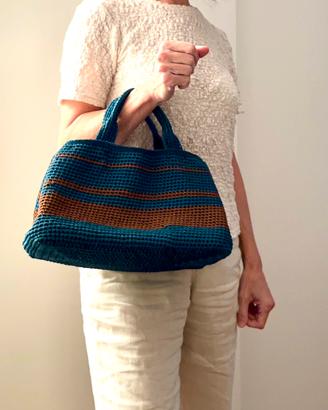 Borsa bauletto nuova ad uncinetto