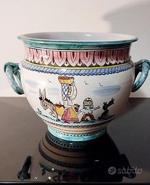 Grande Vaso di Vietri, Ceramica decorata a mano