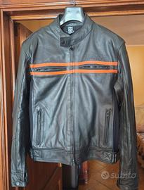 Giubbotto moto vintage biesse in pelle uomo