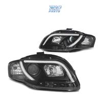 FARI AUDI A4 B7 04-08 LUCE DIURNA NERO TRU DRL ECE