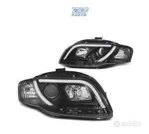 FARI AUDI A4 B7 04-08 LUCE DIURNA NERO TRU DRL ECE
