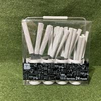 Set posate 24 pezzi-acciaio inox con manico bianco