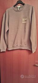 felpa unisex h&m beige tg S