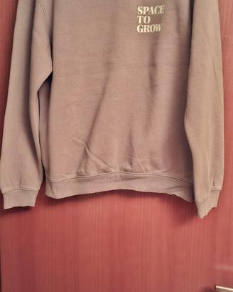 felpa unisex h&m beige tg S