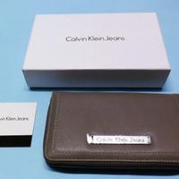 Portafoglio Calvin Klein donna nuovo beige ampio