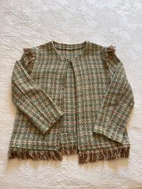 Giacca donna leggera tweed intrecciata
