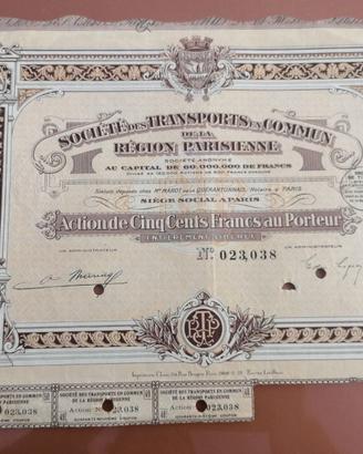 Azione Societe transports de la region Parisienne
