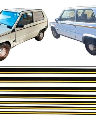 Fiat Panda Young kit adesivi fiancate giallo nero 
