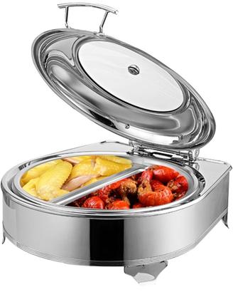 Scaldavivande acciaio inox,coperchio a vetro Nuovo