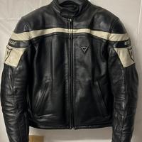 Giacca Dainese in pelle vintage nera TG 48