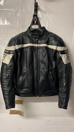 Giacca Dainese in pelle vintage nera TG 48