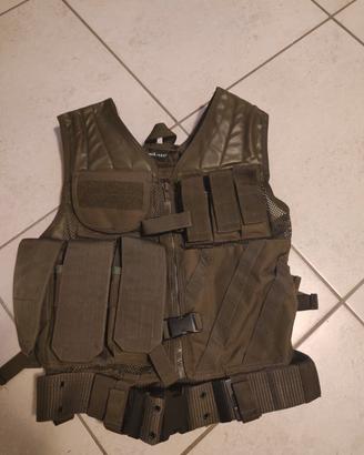 Gilet tattico softair-militare USMC Mil-tec verde