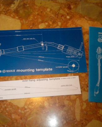 Audio-technica AT-1005 II mounting template, over-