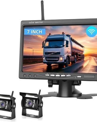 Kit Telecamera Retromarcia Wireless 7" 12V-36V