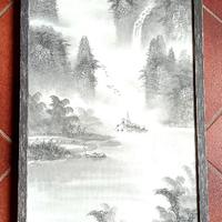 Quadro scroll cinese su carta di riso