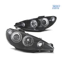FARI PEUGEOT 206 98-09 ANGEL EYES FONDO NERO