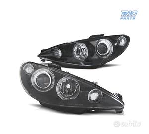 FARI PEUGEOT 206 98-09 ANGEL EYES FONDO NERO