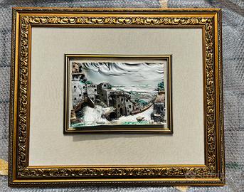 Quadro tridimensionale in lamina d’argento