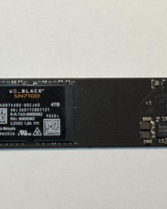 SSD WD_BLACK SN7100 4TB, TLC, NVME, PCIe Gen4x4