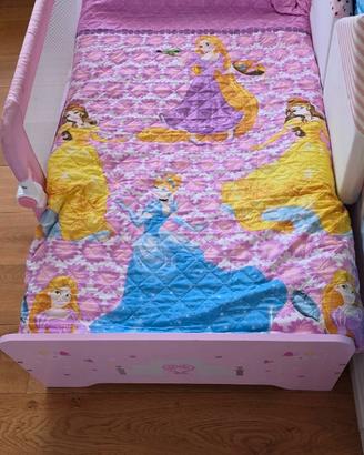Letto bambina in legno rosa