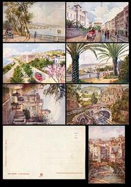 LOTTO 7 CARTOLINE ITALIA ILLUSTRATORE  SANREMO