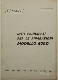 Manuale dati tecnici FIAT 600 D e 600 Multipla