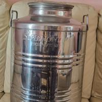 Fusto 50 litri in acciaio inox per vino/olio