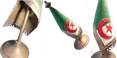 BANDIERA DECO ALGERIA ARGELIA IN RAME E TESSUTO