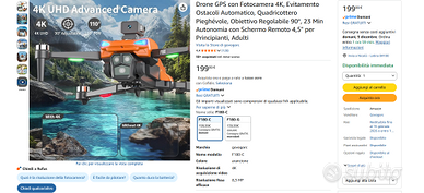Drone GPS con Fotocamera 4K