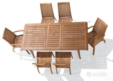 Tavolo + 6 sedute da gardino Madison/Wave