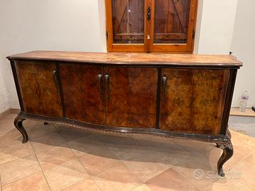 Credenza vintage in legno con finitura radica