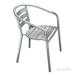 4 Poltroncine modello CC28 Greenwood in alluminio