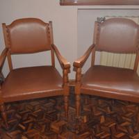 Coppia poltroncine schienale e seduta pelle