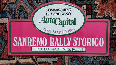 Targa Rally di Sanremo storico 1988