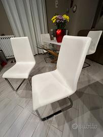 4 sedie Tommy Chairs bianco ottico