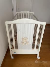 Lettino Pali, materasso, coprimaterasso e cuscino