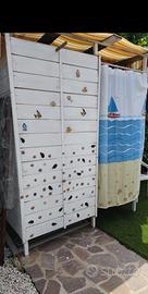 casottino in legno per doccia esterna