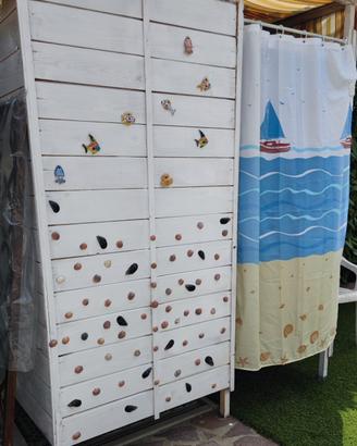 casottino in legno per doccia esterna