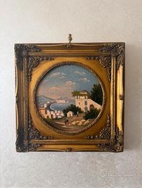 Elegante Veduta d'Epoca del Golfo di Napoli