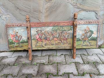 Antica sponda policroma di carretto siciliano