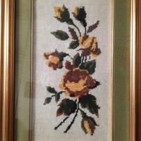 Quadro punto croce con cornice 36x58