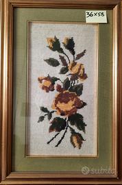 Quadro punto croce con cornice 36x58