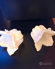 Due Coppe in vetro per lampade 