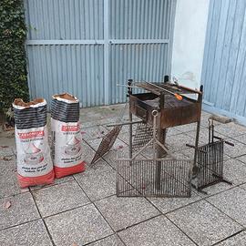 Barbecue artigianale in acciaio