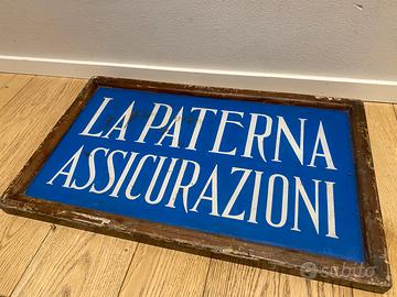 Insegna epoca fascio la paterna anni 30 40 vintage