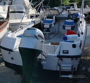 Barca rio 5 metri con motore 40 cv rol-bar tend