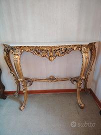 Consolle con specchiera stile barocco